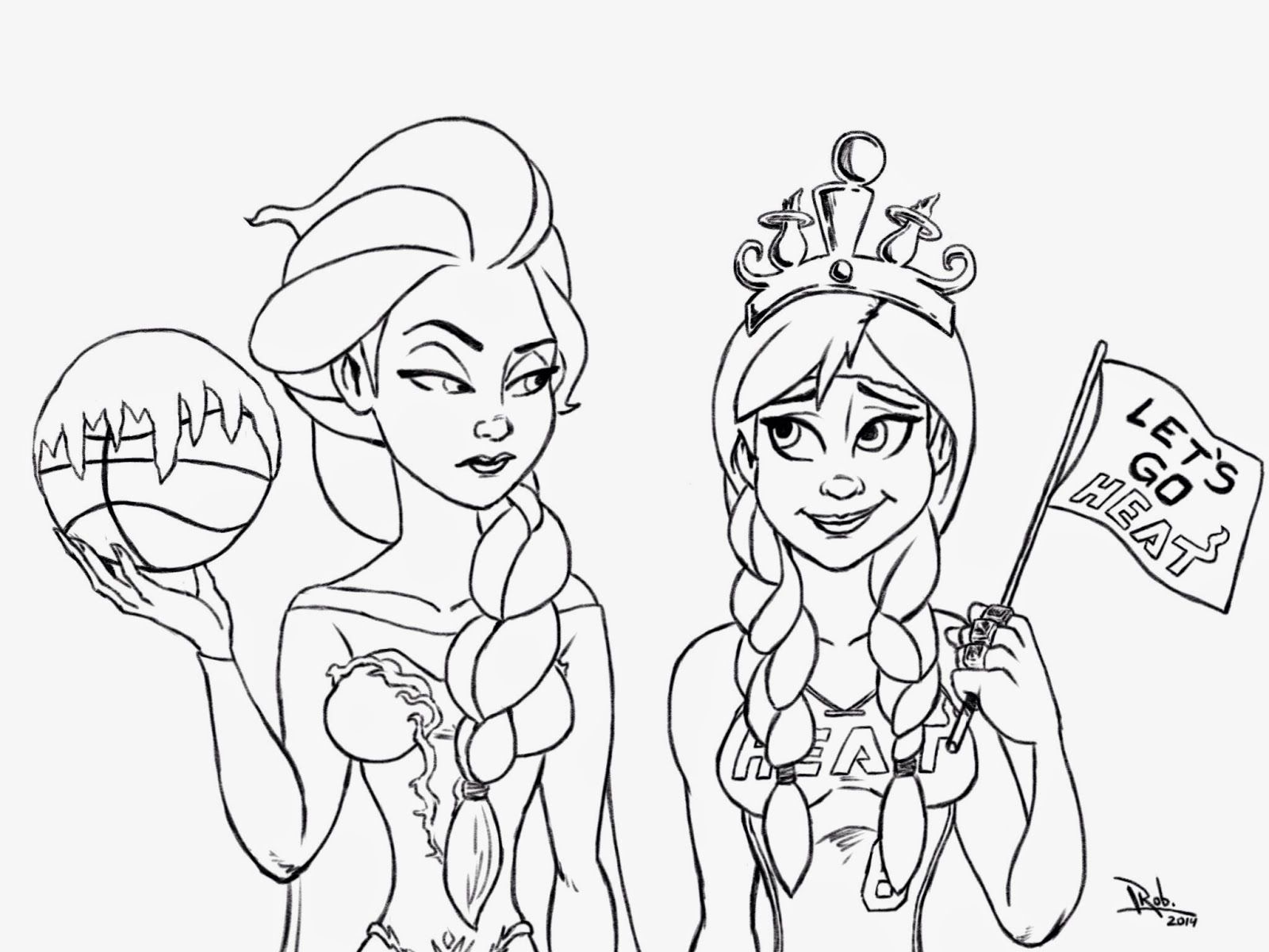 1600x1200 Marvelous Frozen Miami Heat Coloring Page And Printable Pic