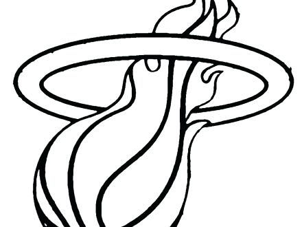 440x330 Miami Heat Coloring Pages Awesome Heat Logo Coloring Page