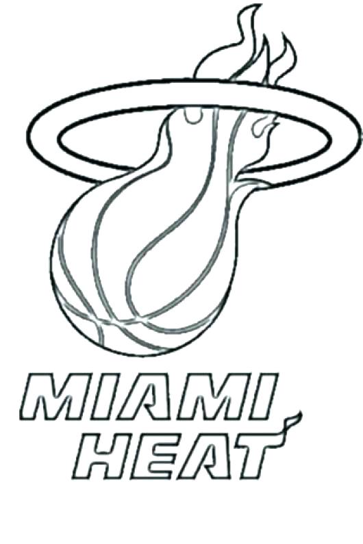 530x795 Miami Heat Coloring Pages Basketball Coloring Pages Heat And Logo