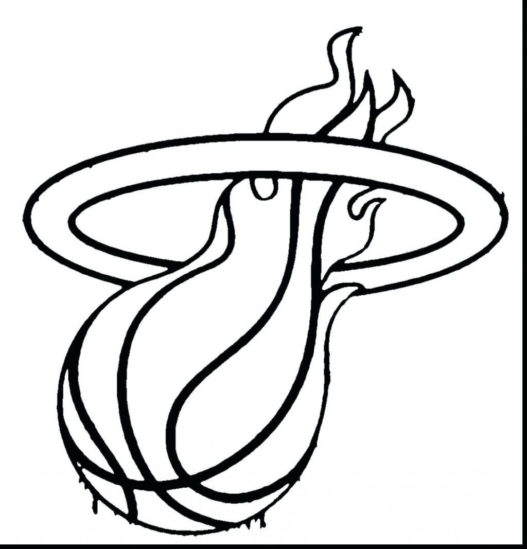 1024x1067 Miami Heat Coloring Pages Excellent Logo With Jersey Page