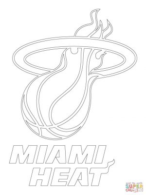 300x400 Miami Heat Logo Coloring Page Miami Heat Coloring Pages Choicewigs