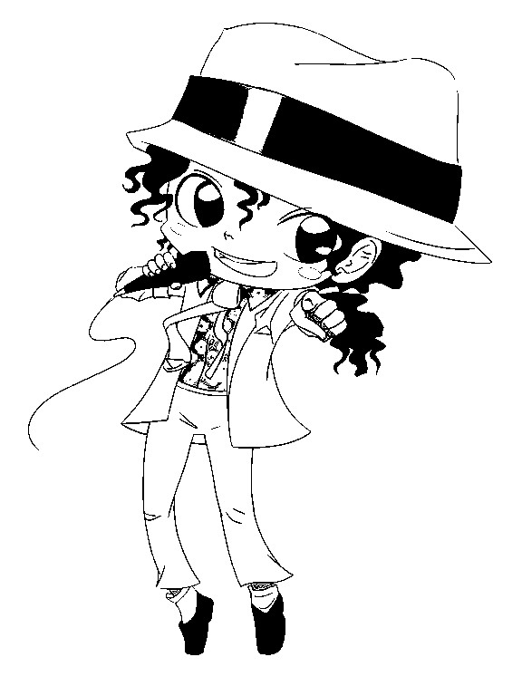 576x757 Coloring Pages Michael Jackson Drawing
