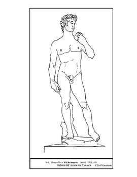 270x350 Michelangelo David Coloring Page And Lesson Plan Ideas Tpt