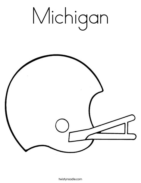 468x605 Michigan Coloring Page