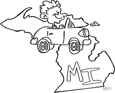 400x322 Michigan State Seal Coloring Page Louisiana Tree Home
