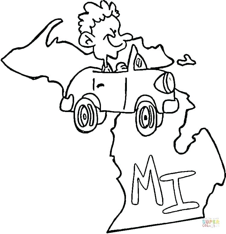 750x777 Michigan State Flag Coloring Page Coloring Pages Examples To Color