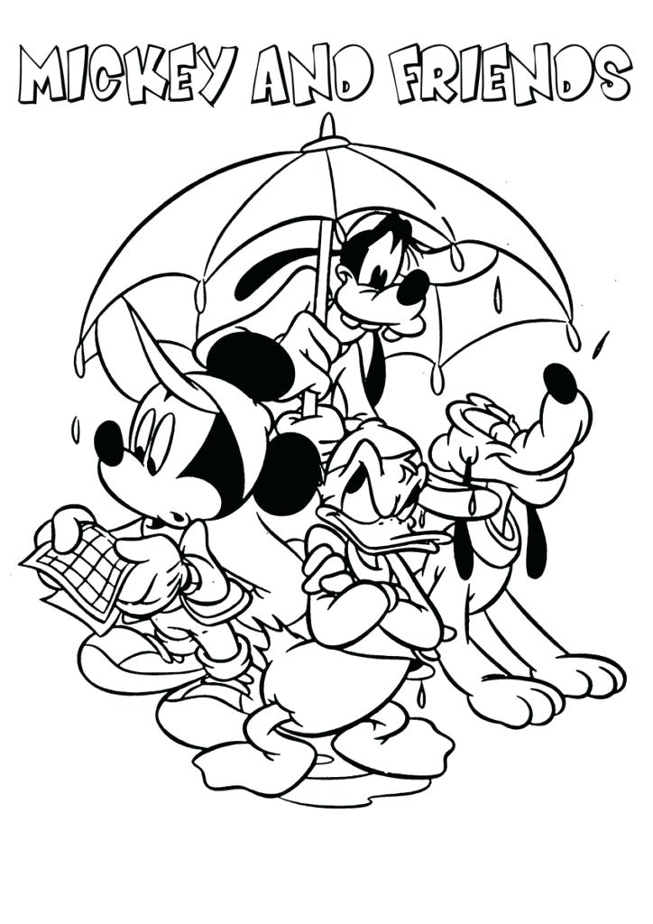 724x1024 Mickey And Friends Coloring Pages On Happy Birthday Coloring Pages