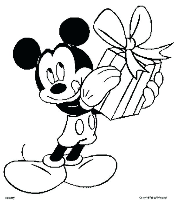 600x687 Mickey And Minnie Christmas Coloring Pages Brexitbook Club