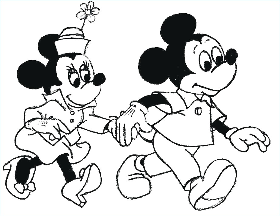 924x713 Mickey And Minnie Christmas Coloring Pages