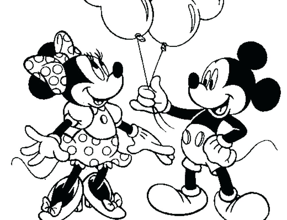 1000x768 Mickey And Minnie Coloring Pages