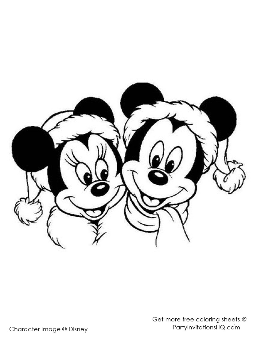 850x1100 Festive Mickey Mouse Coloring Pages Christmas Adult
