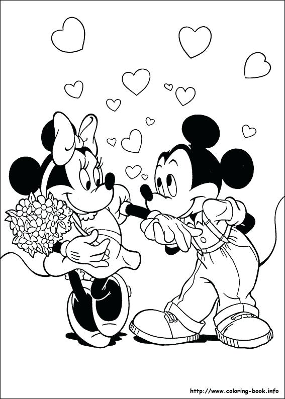 567x794 Minnie And Mickey Mouse Kissing Coloring Pages Kids Coloring Best