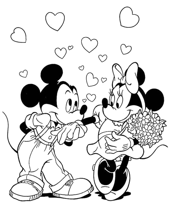 550x660 Mickey And Minnie Wedding Coloring Pages