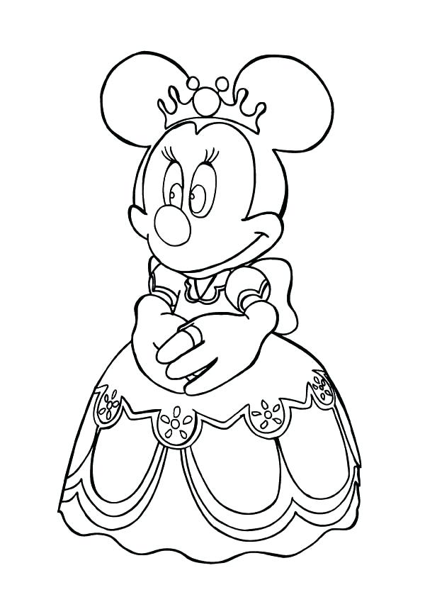 600x849 Coloring Page Minnie Mouse