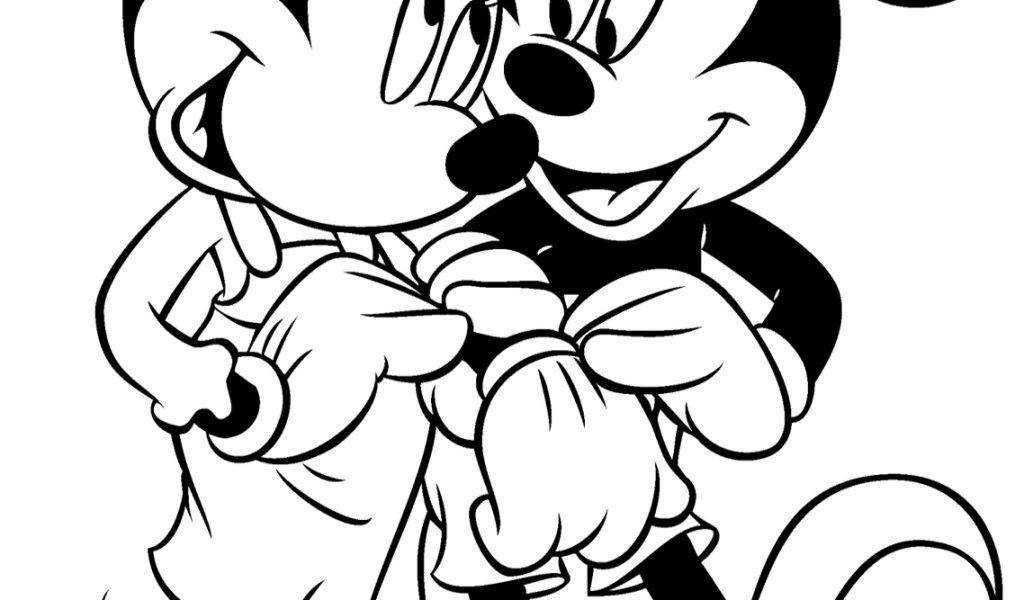 1024x600 Mickey And Minnie Mouse Coloring Pages Timykids
