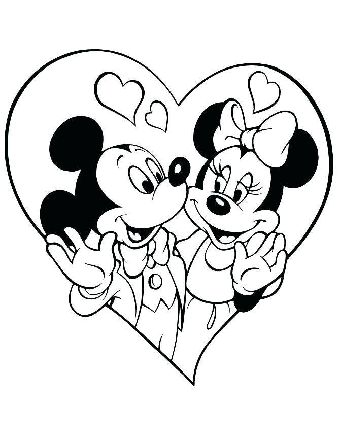 670x867 Minnie And Mickey Coloring Pages Mickey And Coloring Pages In Love