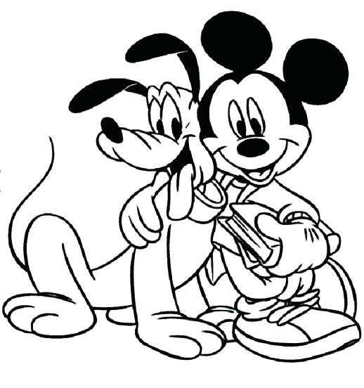 518x552 Pluto Coloring Pages Mickey And Mouse Coloring Pages Mickey Mouse