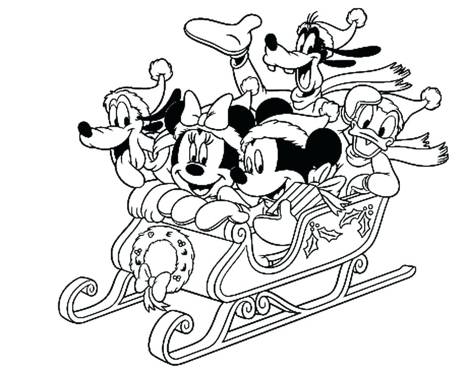 943x754 Mickey Mouse And Friends Christmas Coloring Pages