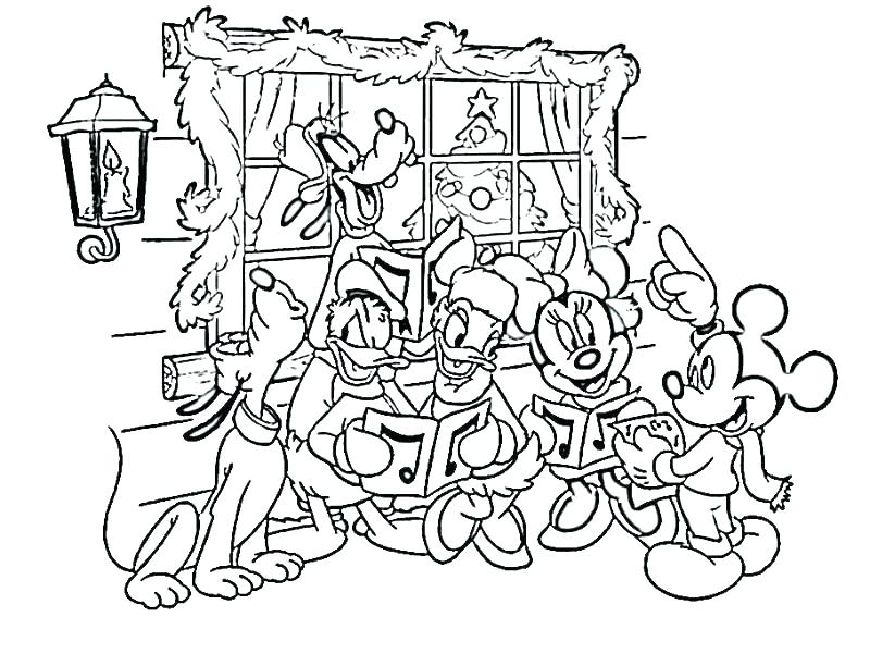 800x601 Mickey Mouse Christmas Coloring Pages Printable Mickey Mouse
