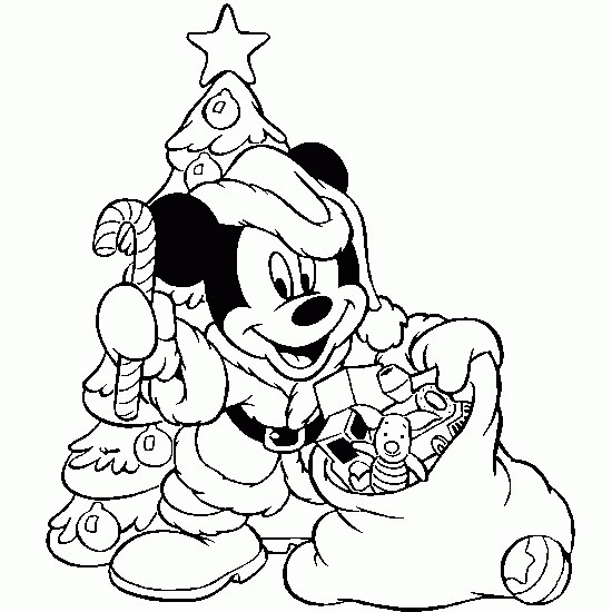 550x550 Coloring Pages Disney Christmas On Micky Mouse Coloring Page