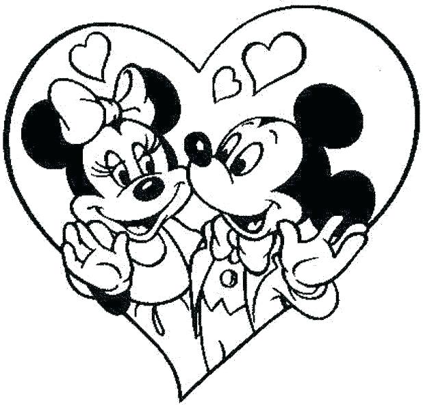 618x591 Minnie And Mickey Coloring Pages Mouse Mickey Coloring Pages Full