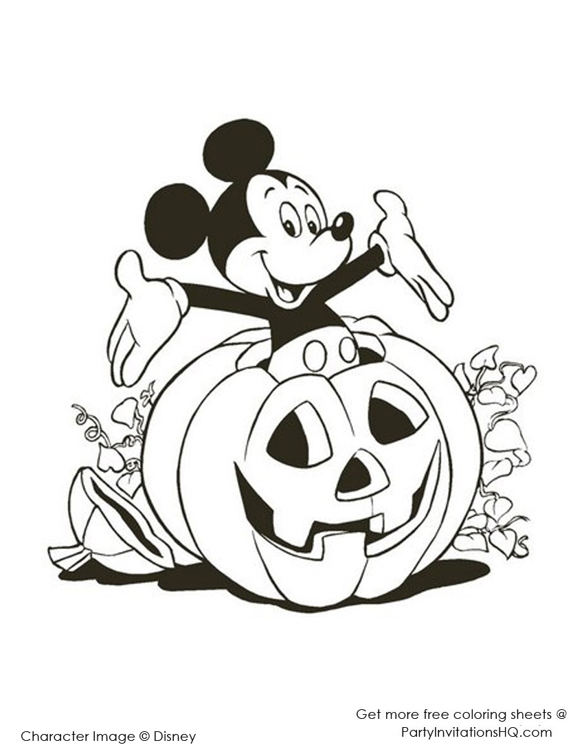 850x1100 Disney Halloween Coloring Pages