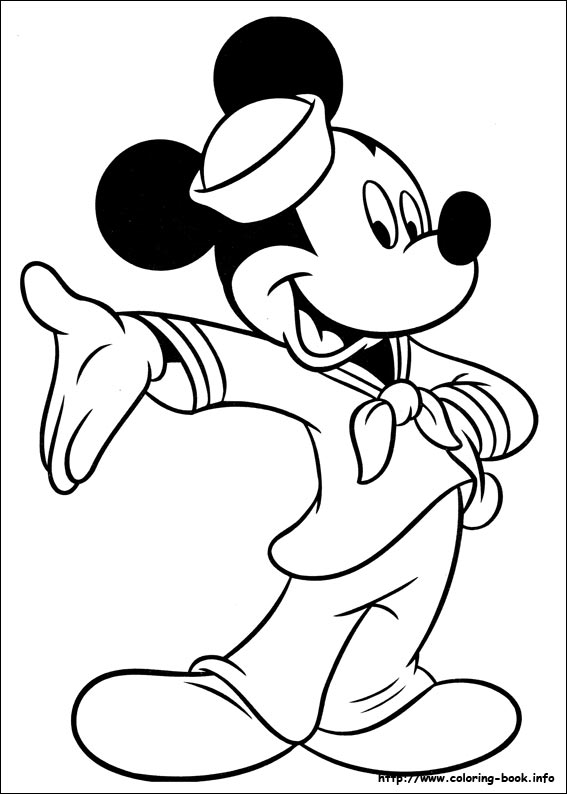 567x794 Mickey Coloring Picture