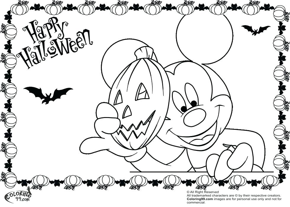 980x700 Mickey Halloween Coloring Pages Mouse Coloring Pages Mouse