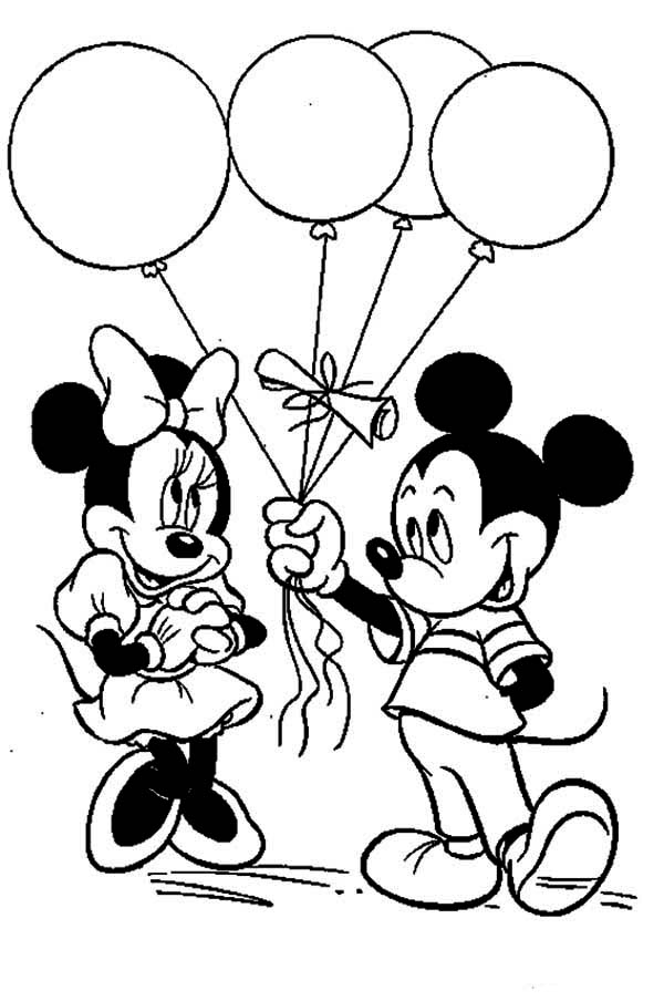 600x904 Mickey And Minnie Mouse Coloring Pages To Print Best