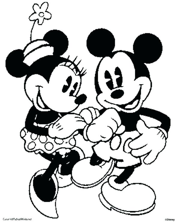 600x738 Mickey And Minnie Coloring Pages To Print Mickey Coloring Pages