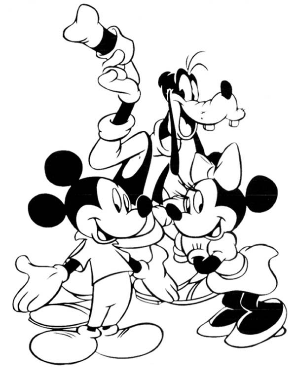 600x772 Mickey Mouse And Friends Coloring Page Color Luna