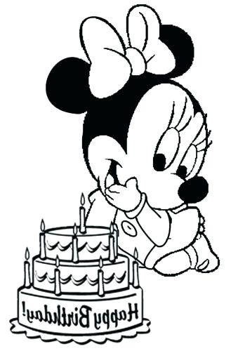 339x500 Baby Mickey Mouse Friends Coloring Pages Birthday For Pretty Co