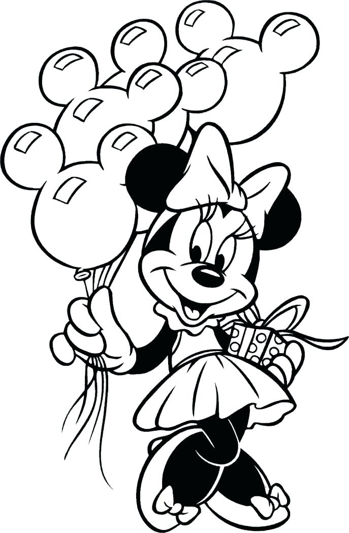 687x1049 Mickey Mouse Coloring Page