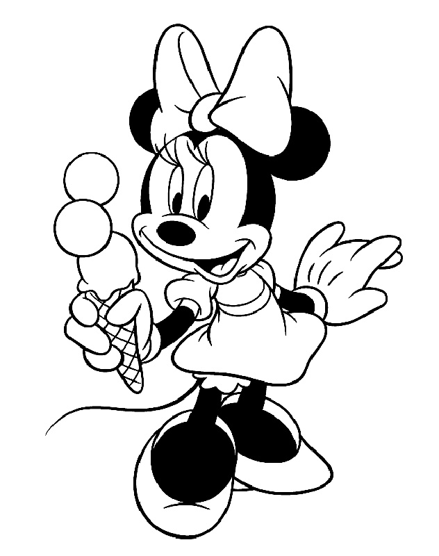 632x800 Minnie Mouse Coloring Pages Ice Cream