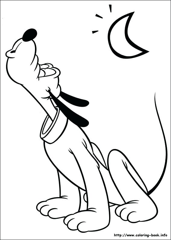 567x794 Mickey Mouse Pluto Coloring Pages
