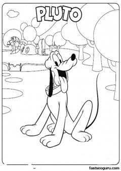 239x338 Disney Coloring Pages Mickey Mouse Clubhouse Pluto