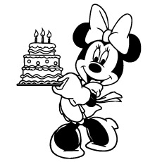 230x230 Mickey Mouse Birthday Coloring