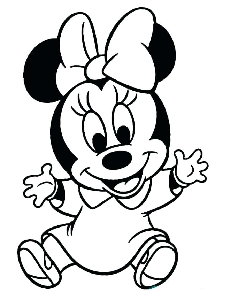 750x1000 Mickey Birthday Coloring Pages Baby Mickey Coloring Pages Baby