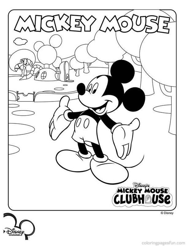 610x800 Mickey Mouse Clubhouse Coloring Pages