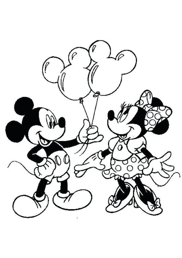595x842 Mickey And Minnie Colouring Pages To Print Free Minnie Mouse