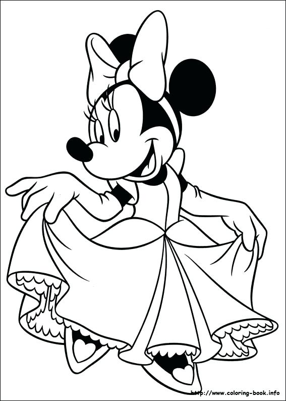 567x794 Minnie Mouse Coloring Page Icontent