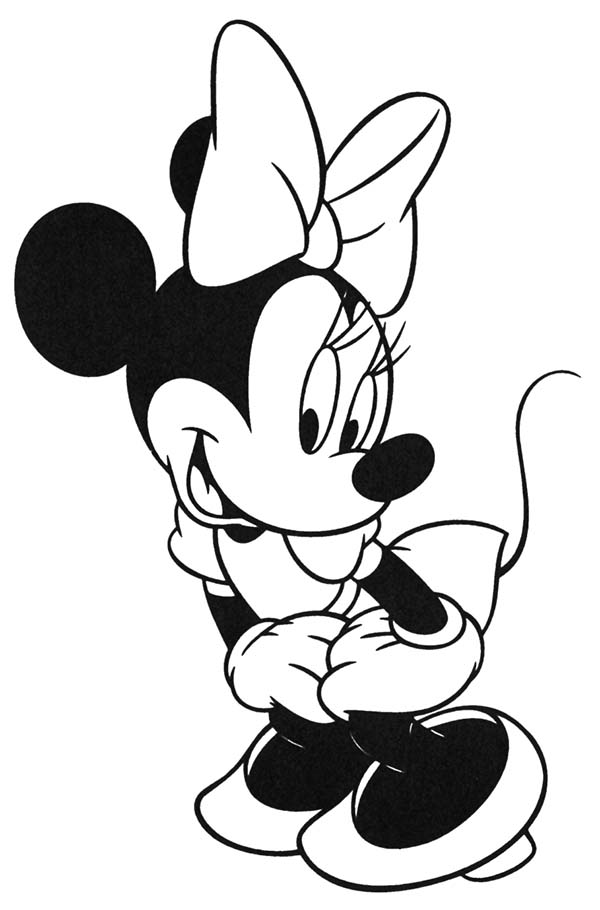 600x910 Minnie Mouse Laugh Coloring Page