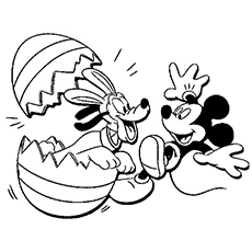 230x230 Mickey Mouse Easter Coloring Pages Happy Easter