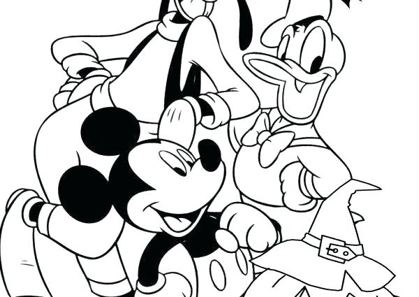 600x425 Mickey Halloween Coloring Pages And Mickey Coloring Pages Mouse Co