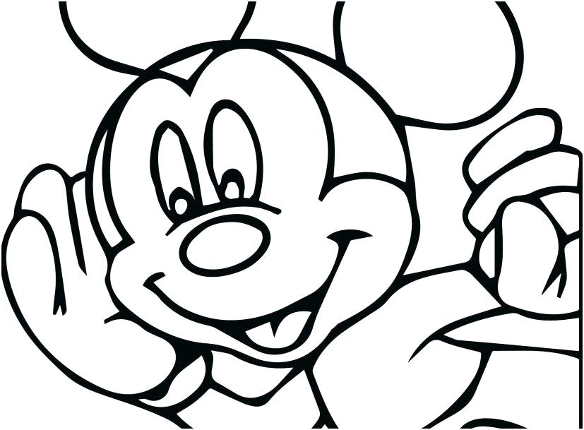 827x609 Mickey Mouse Head Coloring Pages Mickey Mouse Print Design New