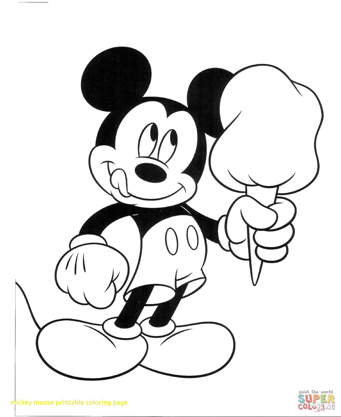 1331x1627 Mickey Mouse Printable Coloring Page With Mickey With Huge Ice