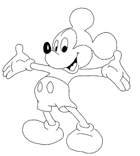 449x500 Simple Mouse Coloring Page Kids Pages Free Printable Mickey Mouse
