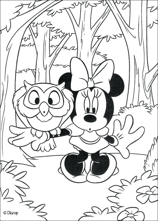 607x850 Coloring Page Minnie Mouse