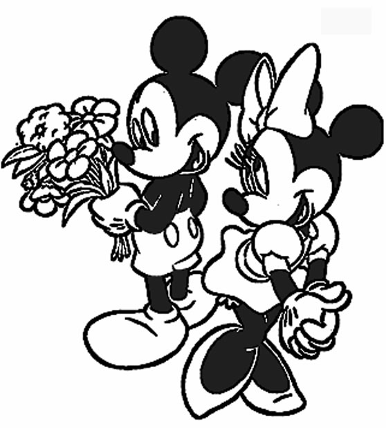 558x619 Disney Mickey And Minnie Valentine Coloring Pages Coloring Pages