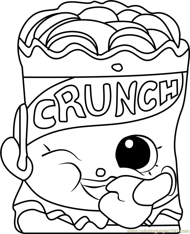 650x800 Crispy Chip Shopkins Coloring Page